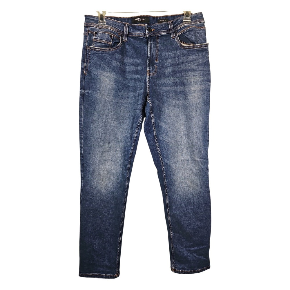 Kenneth Cole Jeans Athletic Fit Medium Wash Denim Mens 34x32